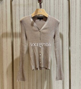HFJAA9161A 大雅家秋冬款 弹力针织开衫 V领修身 2599 驼色时尚