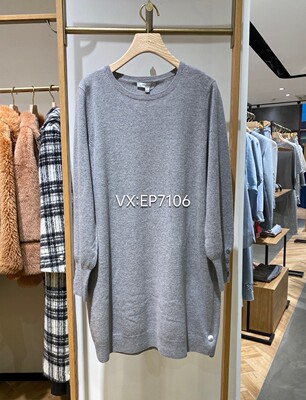 大雅家秋冬款绵羊毛中长款圆领针织衫毛衣 HFFAW9401A-1899