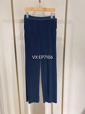 大雅家春夏款绿色时尚百搭松紧腰褶艺直筒休闲裤 HFJEA6414A-1999