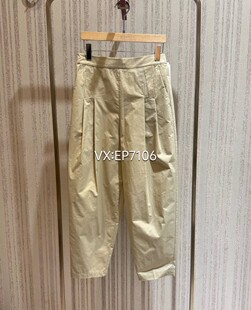 EGJEC6437A 子 2199 卡其色松紧腰显瘦活力休闲裤 夏款