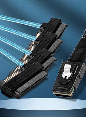 电脑硬盘电源传输数据线Mini SAS36P SFF-8087转8482 SATA连接线