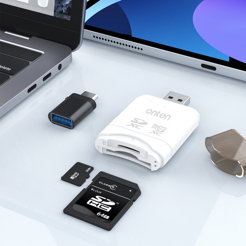 SD/FT卡读卡器二合一双卡槽两个相机存储卡读取USB3.0笔记本电脑