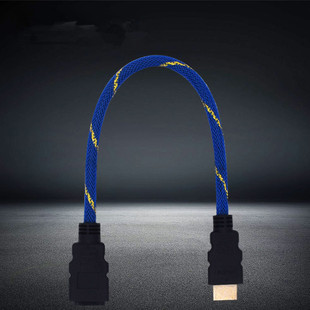 黄刀投影仪电视机电脑笔记本HDMI公转母延长线高清视频数据连接线