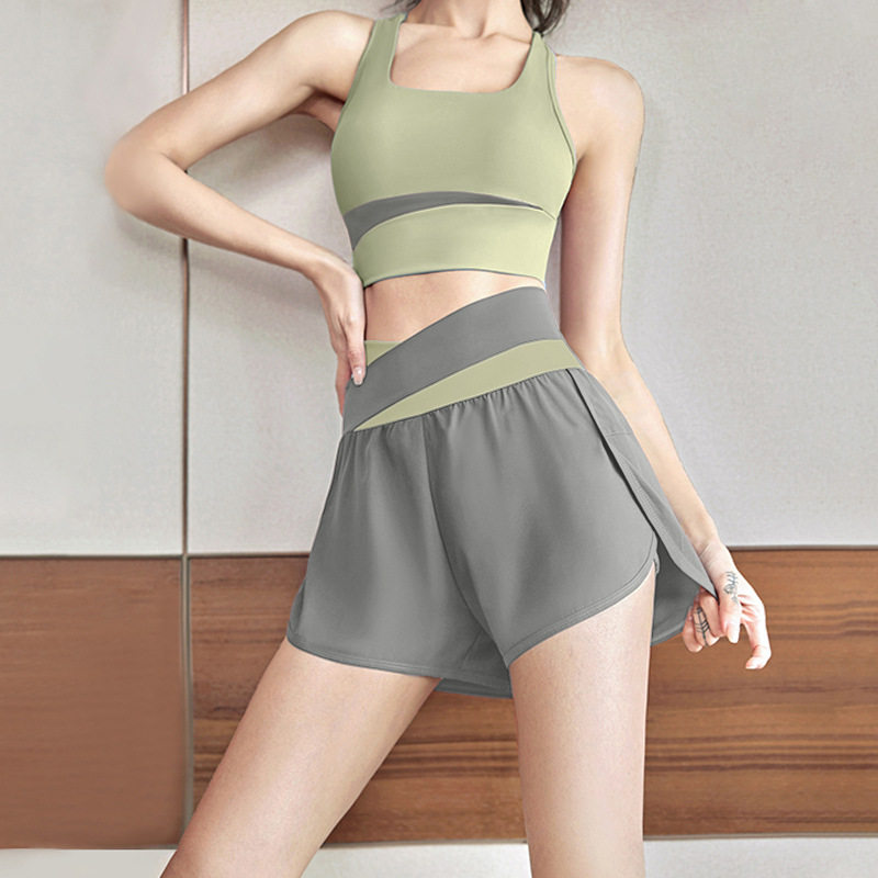 瑜伽服套装女高级感专业高端运动套装女健身减肥运动衣服速干短裤