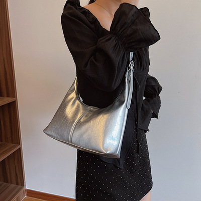 女包新款夏季跨境潮软皮面单肩包时尚通勤大容量休闲托特包女