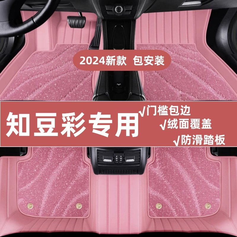 2024款知豆彩虹专用脚垫大包围双层脚踏垫纯电动汽车脚垫内饰改装