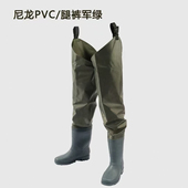 尼龙下水裤 赶海半身防水捕鱼腿裤 过膝涉水裤 路亚飞蝇钓溪流钓鱼裤