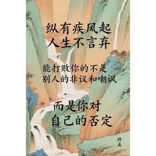 钻石画diy人生不言弃数字拼图粘贴点钻画手工家居装饰画