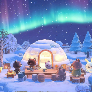 带框钻石画冰天雪地小动物diy钻石绣卡通马赛克拼图粘贴画相框