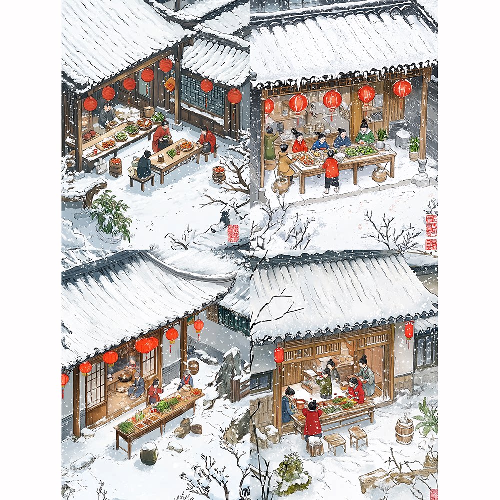 带框钻石画二十四节气小寒钻石绣diy卡通马赛克粘贴画学生手工