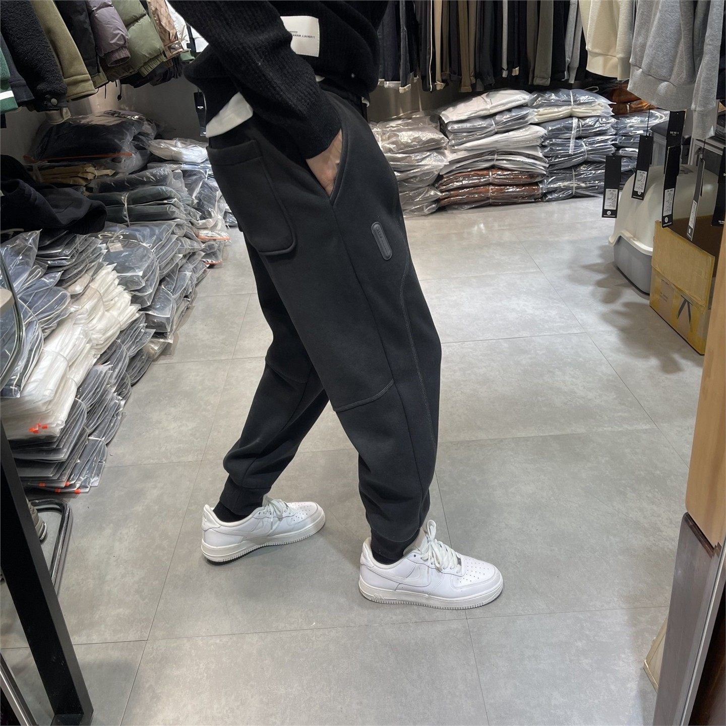 男士冬季加绒休闲裤宽松弹力保暖简约小刺绣束脚卫裤运动系带简约,男装,卫裤,淘宝优惠券,粉丝福利购,淘宝优惠卷