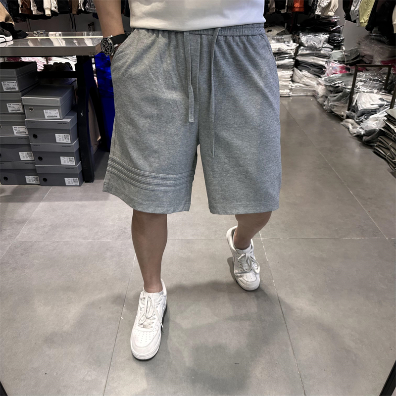 三条杠高端重磅运动休闲短裤男