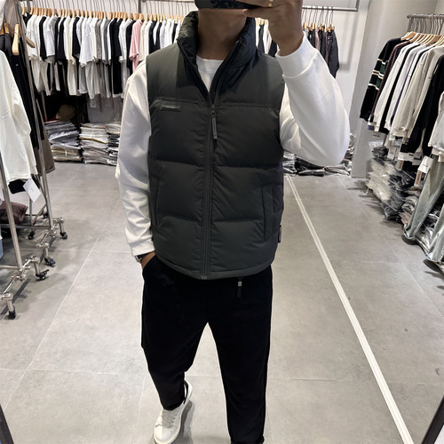 2025冬季男士加厚立领羽绒马甲