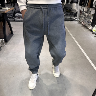 男韩版 重磅加绒束脚卫裤 修身 弹力加厚保暖运动休闲裤 冬季 长裤 新款