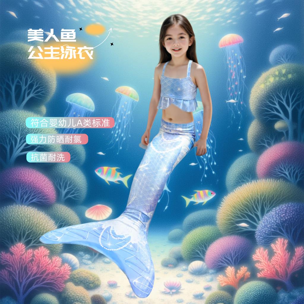 美人鱼泳衣新款女孩尾巴