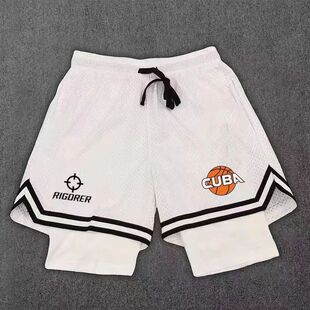 篮球短裤双层假两件速干运动训练中裤跑步健身五分儿童休闲夏男女