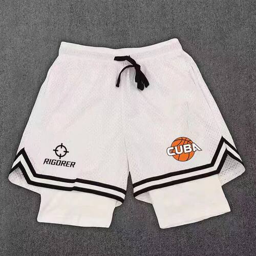 篮球短裤双层假两件速干运动训练中裤跑步健身五分儿童休闲夏男女