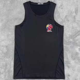 美式 紧身衣背心男CBA篮球健身运动跑步休闲训练打底高弹力坎肩T恤