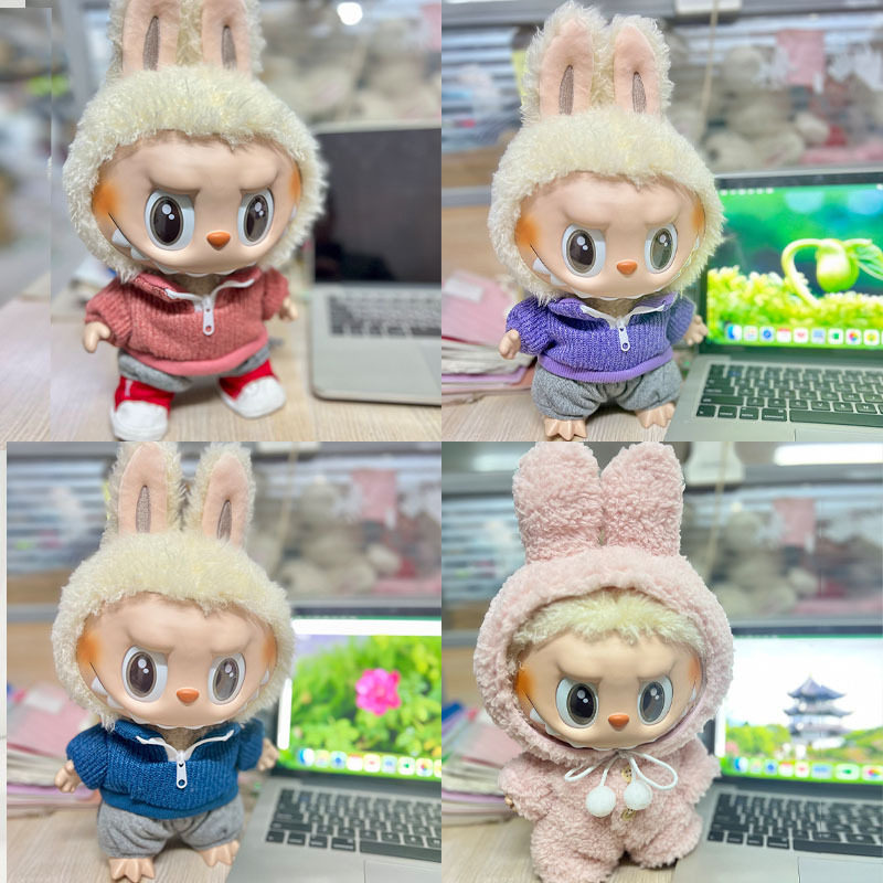38cm拉布布公仔卫衣套装搪胶毛绒娃娃着替萌Labubu Time to Chill,模玩/动漫/周边/娃圈三坑/桌游,潮玩娃衣,淘宝优惠券,粉丝福利购,淘宝优惠卷