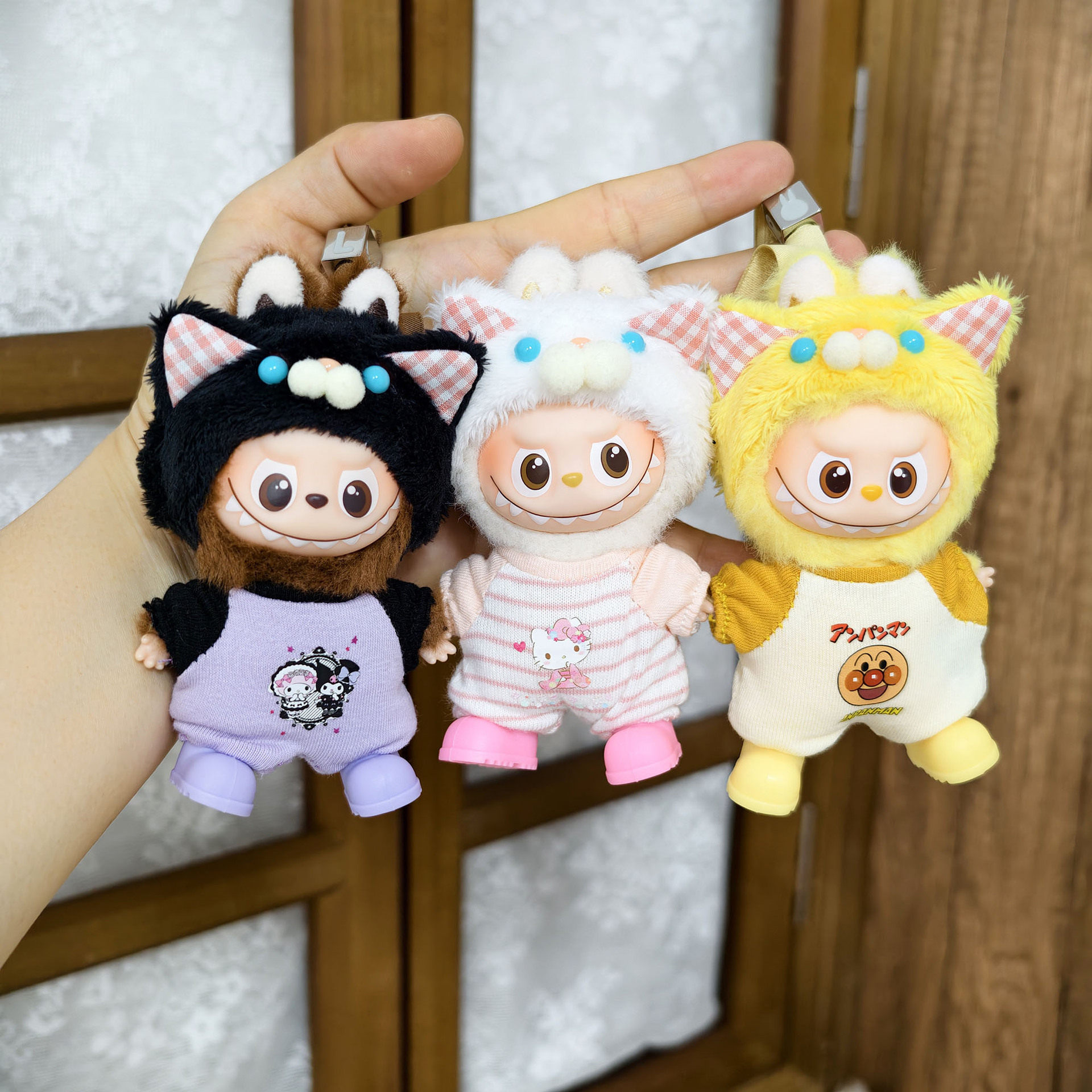 4.0迷你拉布布小鼻嘎衣服卡通连体服帽子套装四代LABUBU衣服可爱,模玩/动漫/周边/娃圈三坑/桌游,潮玩娃衣,淘宝优惠券,粉丝福利购,淘宝优惠卷