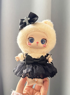 仅售娃衣】16cm莉拉LUKY CAT挂件玩偶裙子毛绒娃娃衣小恶魔背带裙