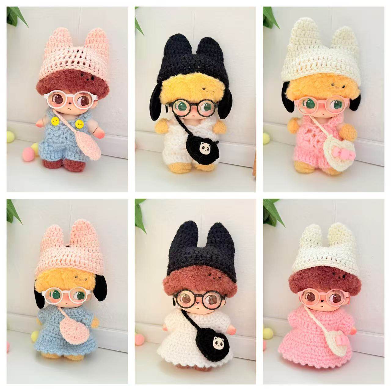 仅娃衣】毛绒挂件DIMOO搪胶衣服布鲁托娃衣手作兔耳钩织套装可爱,模玩/动漫/周边/娃圈三坑/桌游,潮玩娃衣,淘宝优惠券,粉丝福利购,淘宝优惠卷