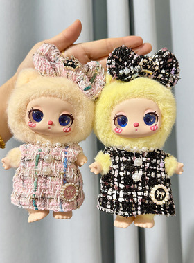 仅售娃衣】16cm莉拉LUKY CAT挂件玩偶着替毛绒娃娃衣服皇冠香风裙