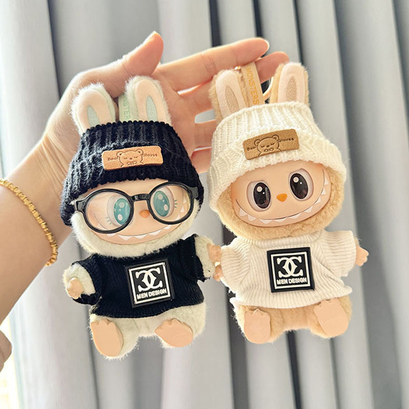 仅衣服] 一二代钥匙扣Labubu衣服挂件拉布布娃衣香奈奈T恤衫帽子,模玩/动漫/周边/娃圈三坑/桌游,潮玩娃衣,淘宝优惠券,粉丝福利购,淘宝优惠卷