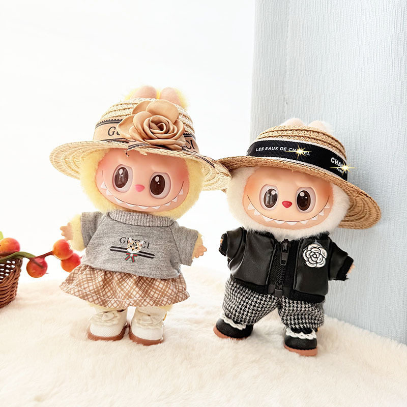 仅衣服】17cm挂件拉布布衣服猫咪T山茶花草帽套装labubu公仔衣服,模玩/动漫/周边/娃圈三坑/桌游,潮玩娃衣,淘宝优惠券,粉丝福利购,淘宝优惠卷