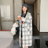 新款现货手缝复古格子双面羊绒大衣235-336-P285-控398，女装毛呢外套，金十上