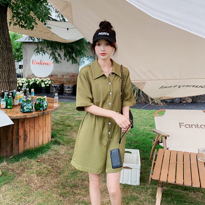 现货夏季明线工装收腰连体裤235-K31-P115-168,女装休闲裤,金十上