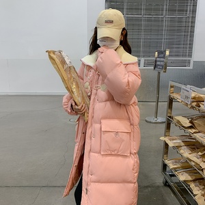 【现货】 牛角扣中长款棉服外套235-9956-P195-控278图片