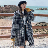 【现货】包边黑白格子毛呢外套235-9915-P185-控268，女装毛呢外套，金十上