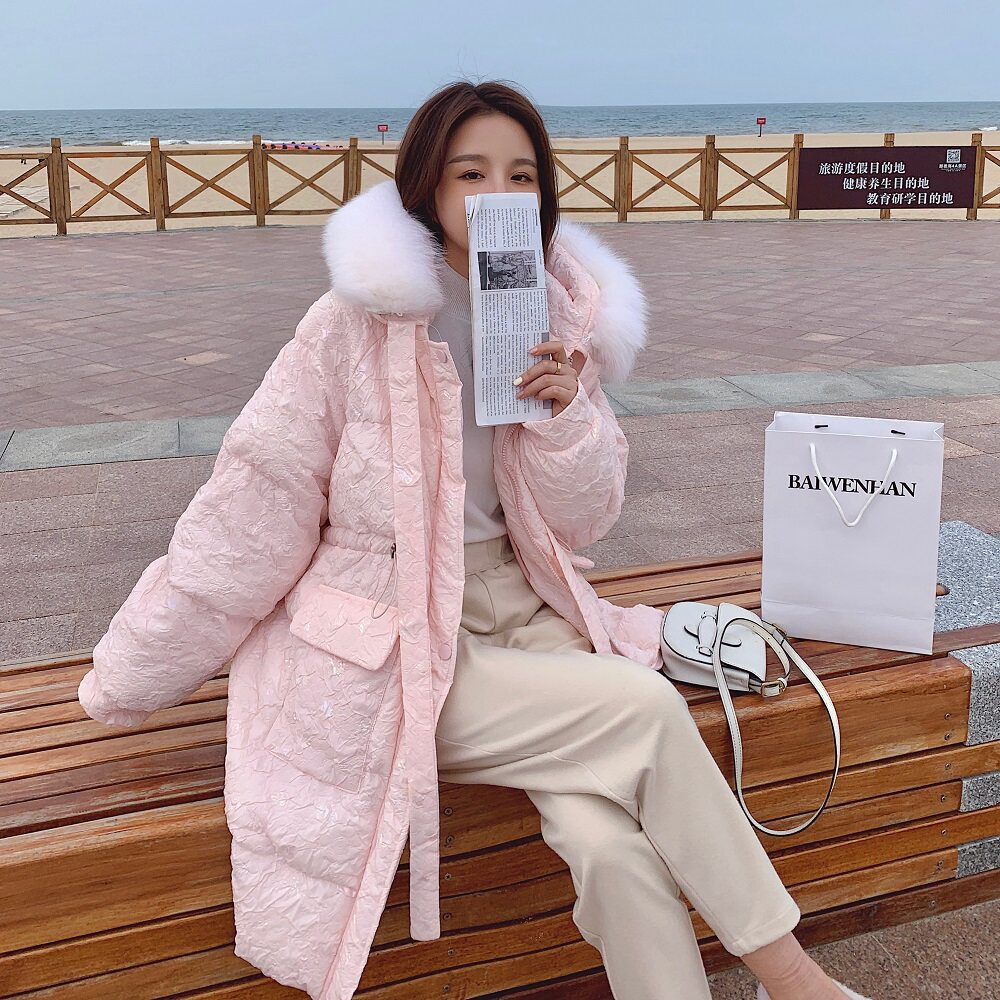 现货 实物更美 2022冬装新款粉色压花仙气服235-M601P175K268图片