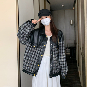 新款现货    设计感小香风撞皮短外套235-325-P145-控198图片