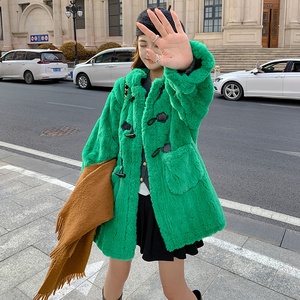 新款现货 加厚羊糕毛皮毛一体外套235-9925-P185-控278,女装皮草,金十上