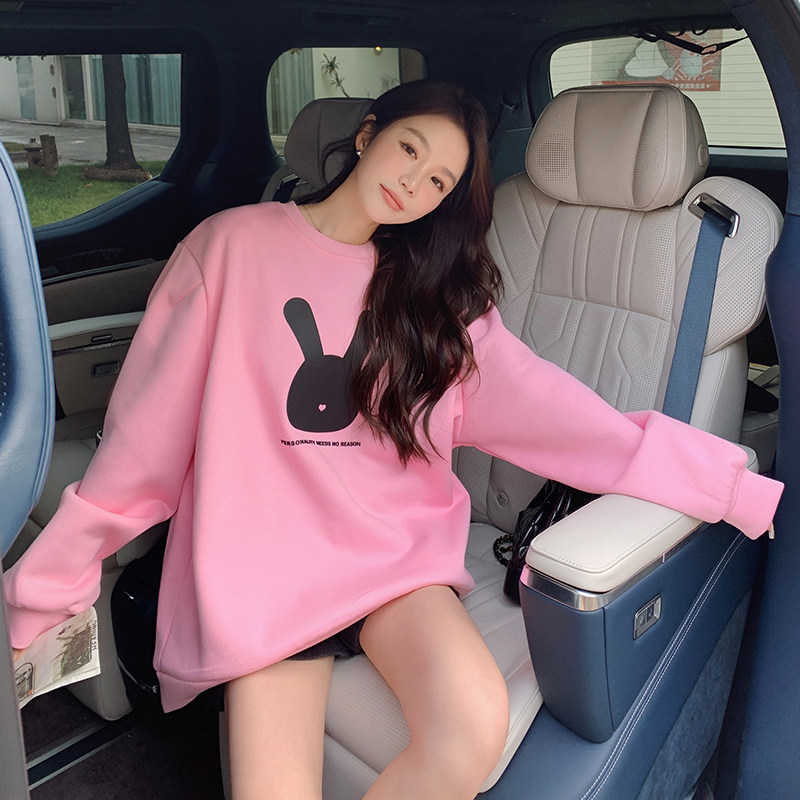 新款现货   减龄百搭宽松卫衣235-9961-P105-控158图片