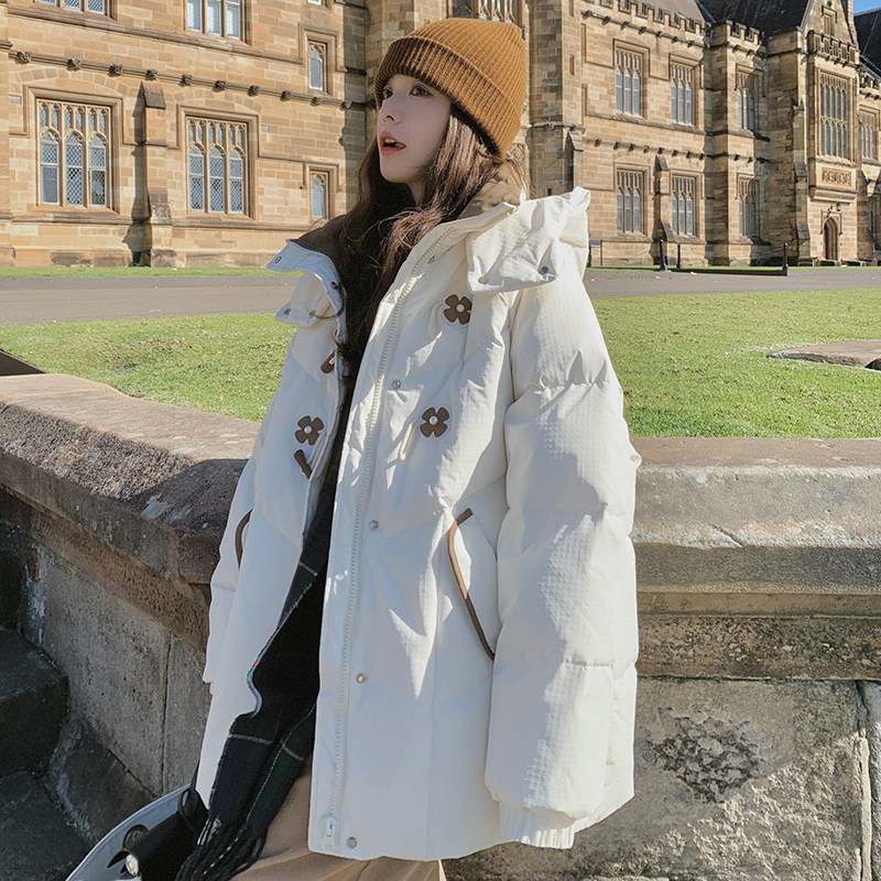 现货新款  90绒提花面料撞色羽绒服外套235-358-P305-控458图片