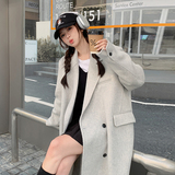 【现货】手缝长款双面羊绒大衣235-332-P245-控358，女装毛呢外套，金十上