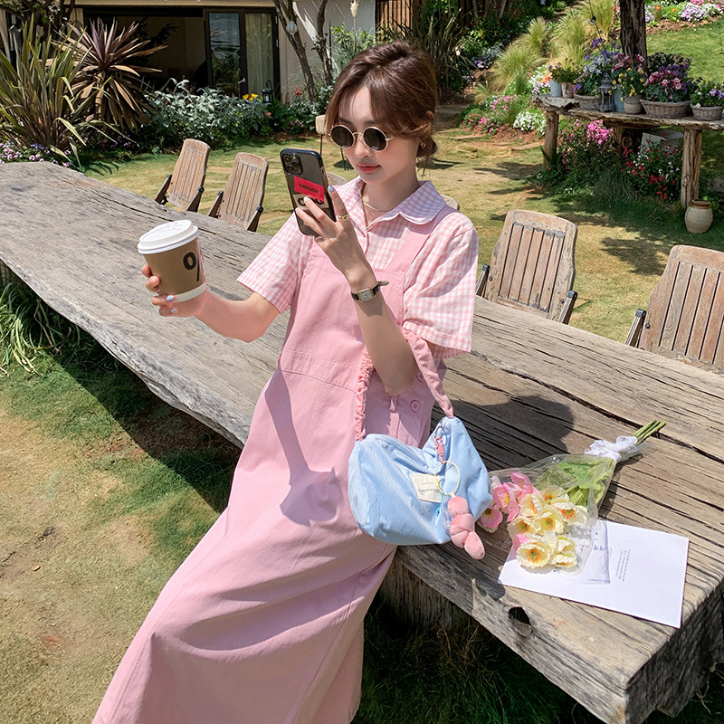 新款  夏季两件套衬衫+背带连衣裙235-K10-P125-控178图片