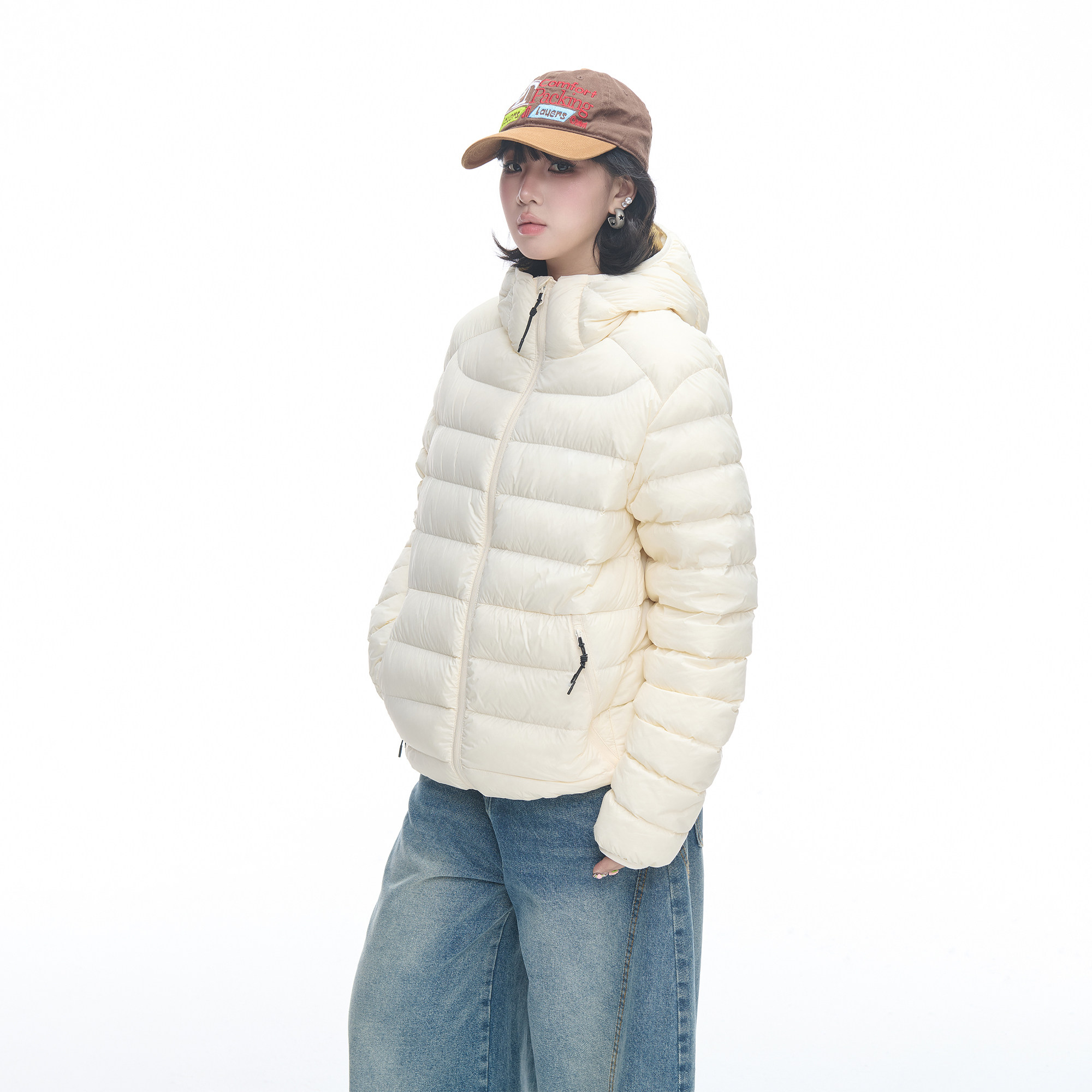 美式连帽轻薄排骨羽绒服外套女冬季宽松短款保暖防寒白鸭绒上衣潮,女装/女士精品,羽绒服,淘宝优惠券,粉丝福利购,淘宝优惠卷