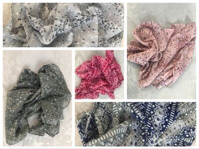 外贸印花百搭方巾左右