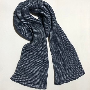 F351 混色针织围巾男女通用保暖百搭围巾 外贸尾货秋冬新款