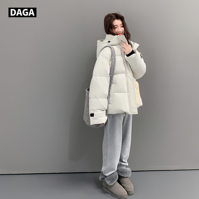 大嘎韩版三防短款羽绒服女连帽