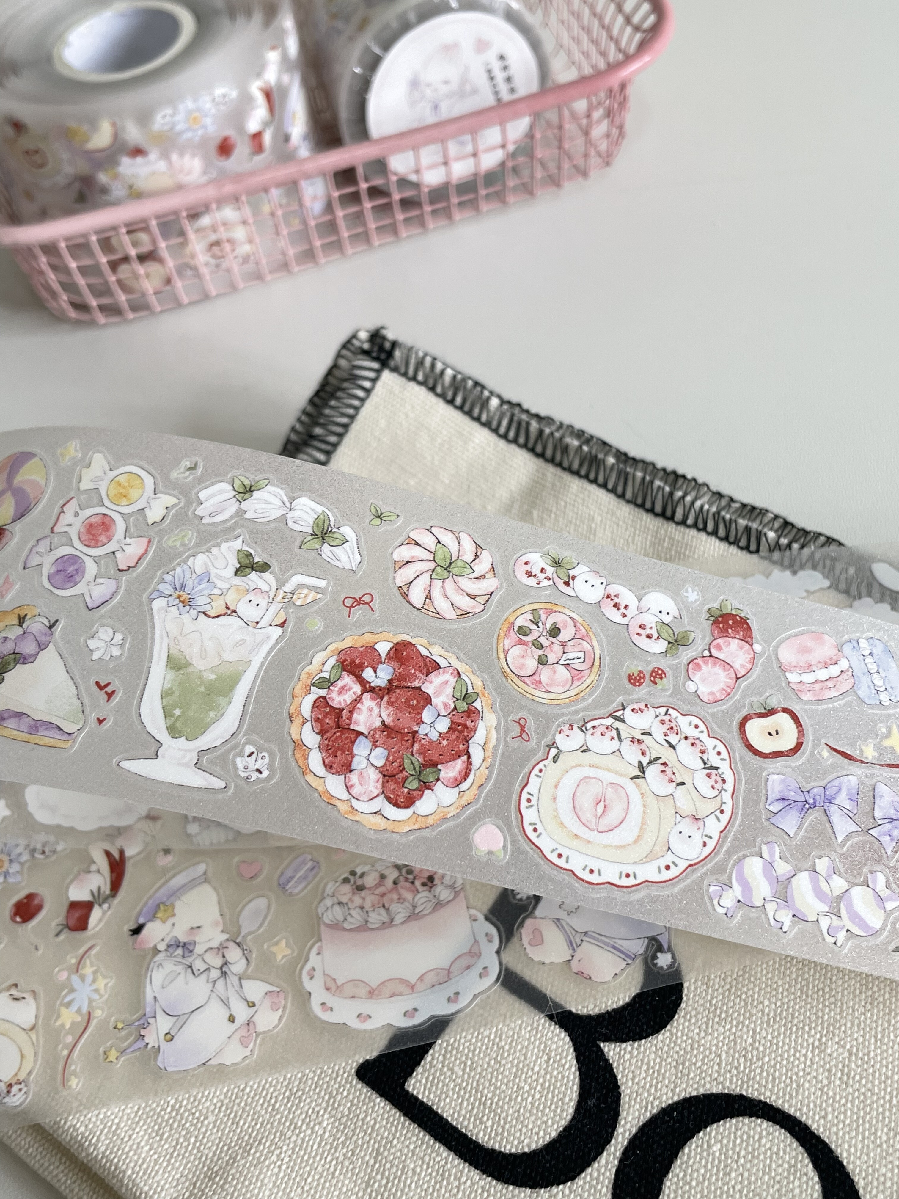 【甜梨集】【现货】第一弹兔咩甜品夏日祭好多果果盐系可爱贴纸卷