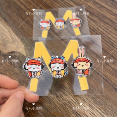 乌萨奇麦当劳转印贴纸防水DIY