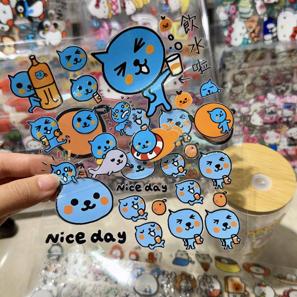 小红书同款网红水杯转印贴防水