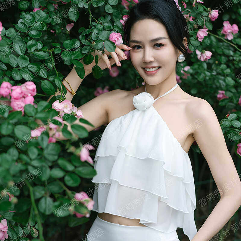 蕾莉秀李晶晶同款吊带背心上衣女肚皮舞东方舞练习练功服装