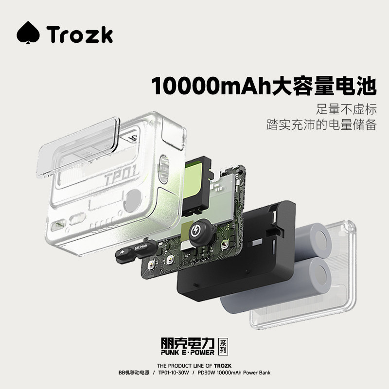 TROZK TROZK 빠른 충전 모바일 전원 공급 장치 BB 기계 전원 은행 APPLE 안드로이드 호출기 선물에 적합