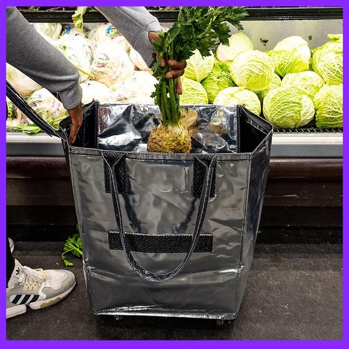 带盖子带拉链可折叠拖轮包